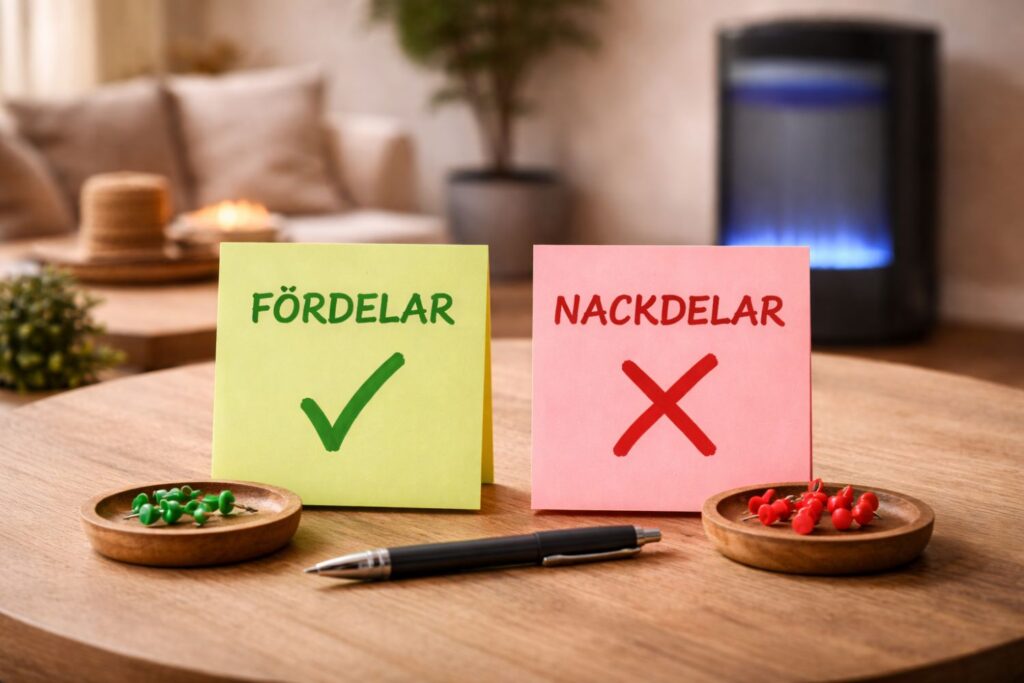 Fördelar och nackdelar med gasolkaminer